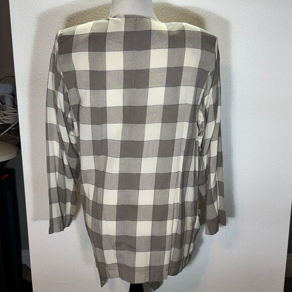 Vintage 90s Kanae Ikai Rayon 2 Piece Set Top & Cardigan Small Shoulder Pads - Picture 4 of 11